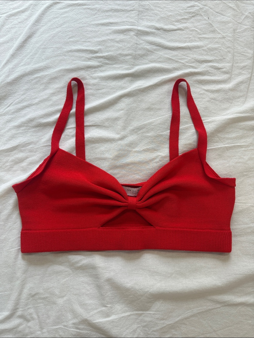 Red Twist-Front Bralette